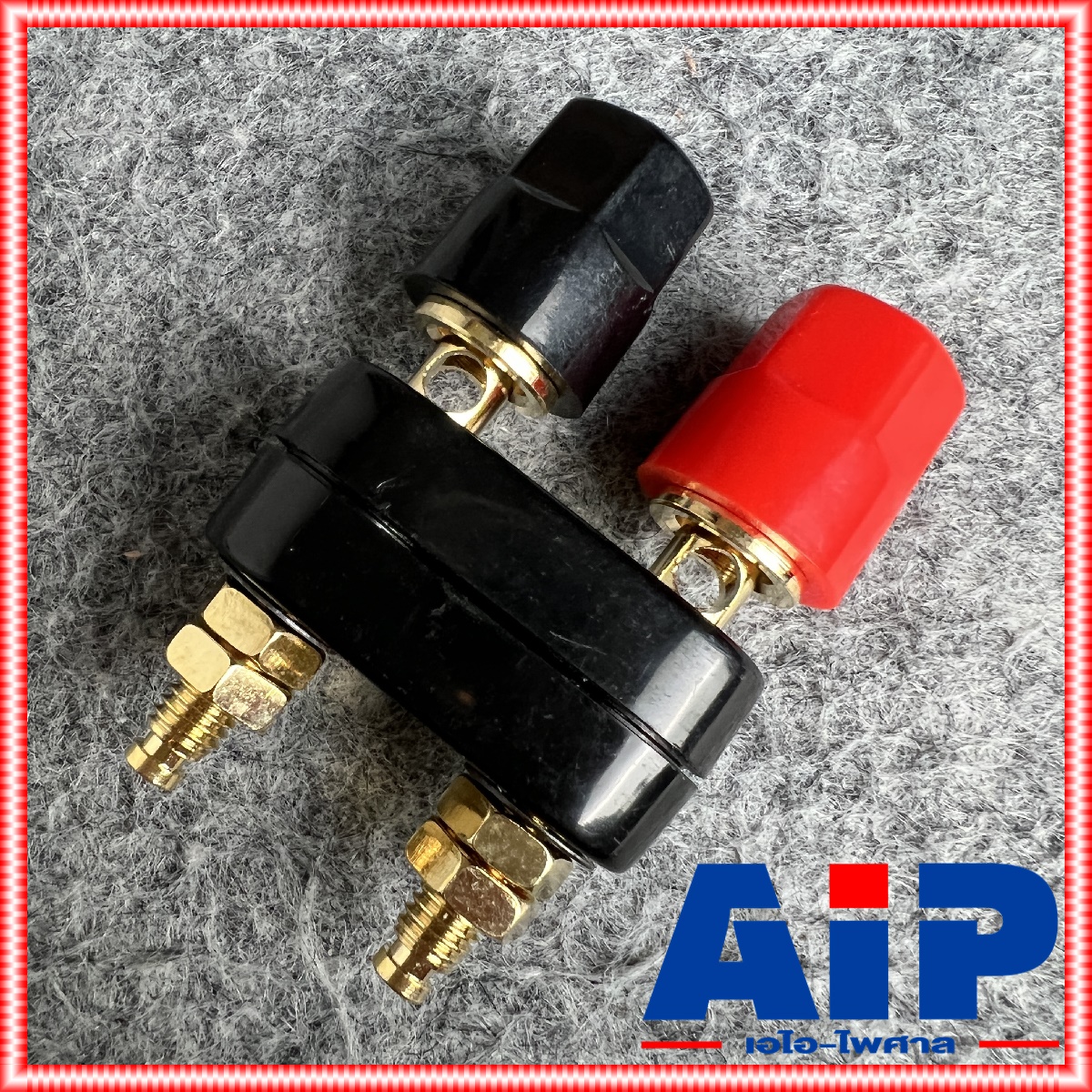 LIDGE YM-212 ไบติ้งโพสต์ทองคู่ YM212 ขั้วลำโพง ขั้วต่อลำโพงติดแท่น ไบติ้งโพสต์ สีทอง ขั้วต่อลำโพงติดแท่นแอมป์