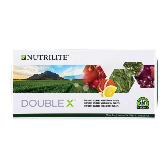 Nutrilite Double X Refill (31-day )186 เม็ด วิตามินรวม / เกลือแร่รวม / สารสกัดจากพืช ช่วยลดความเสี่ยงโรค ฟื้นฟู ความแข็งแรง