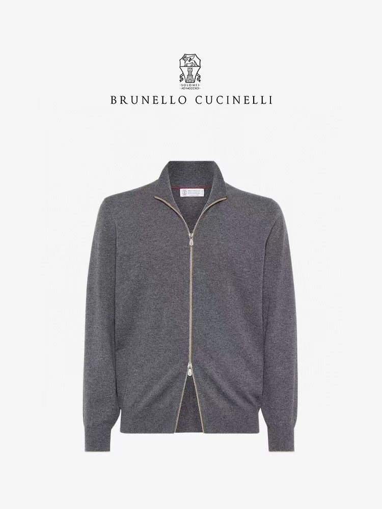 **do** เสื้อกันหนาว brunello cucinelli Cashmere turtleneck cardigan with zipper carelabel สินค้าใหม่ ของแท้
