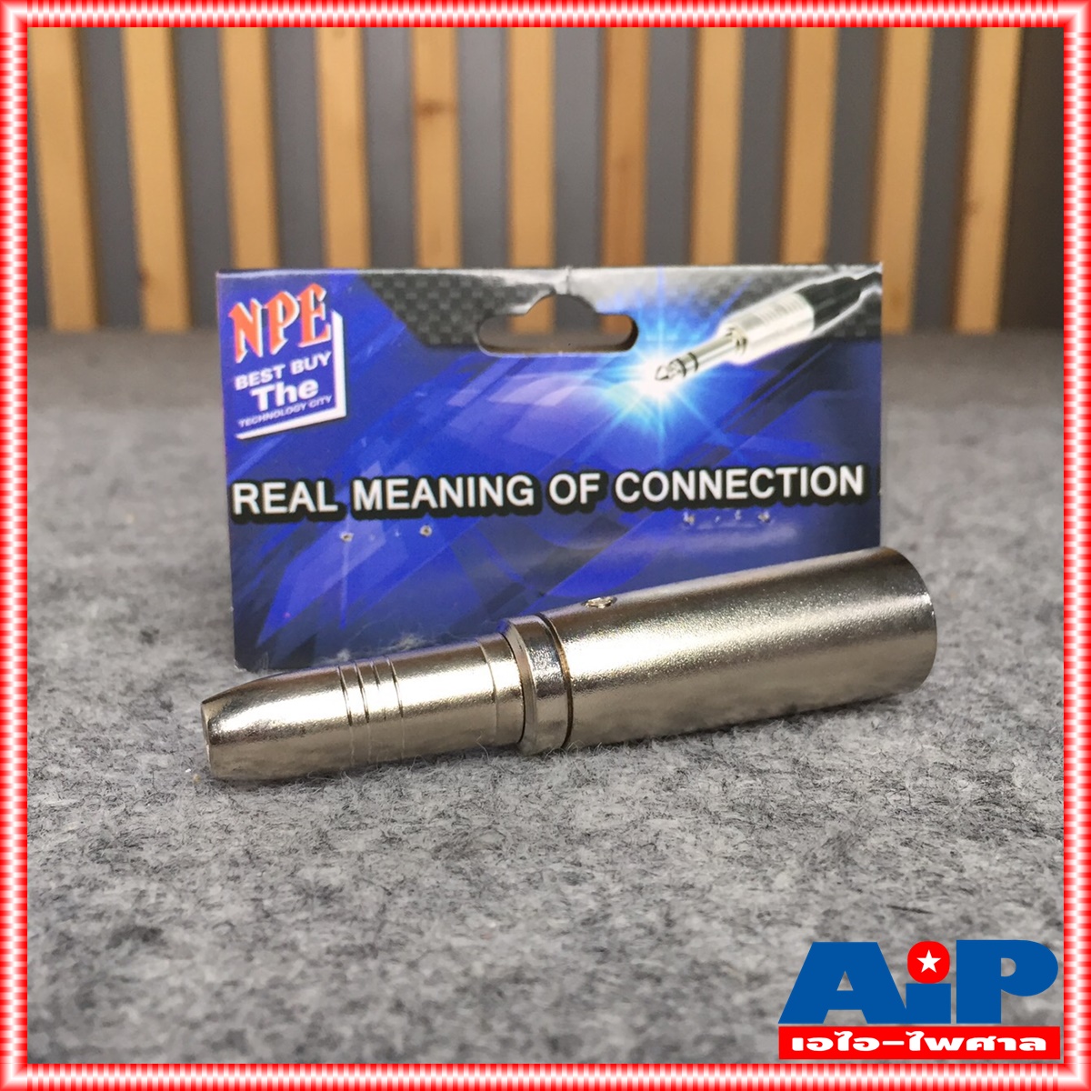 NPE E-076YM-076 ปลั๊ก XLR ตัวผู้ ท้าย แจ็ค PHONE ตัวเมีย 076 E 076 แจ็คทด CANNON ผู้ ออก แจ็คโฟน ตัวเมีย ตัวทด เอไอ-ไพศาล