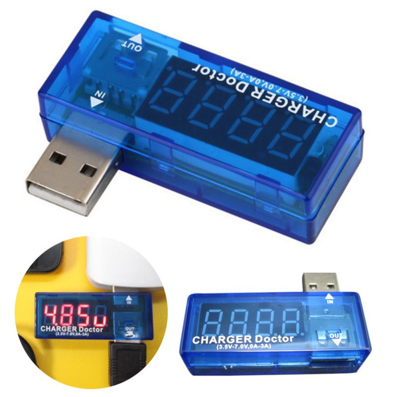 LED USB Mobile Power Charging Current Voltage Tester (3.5V-7V)