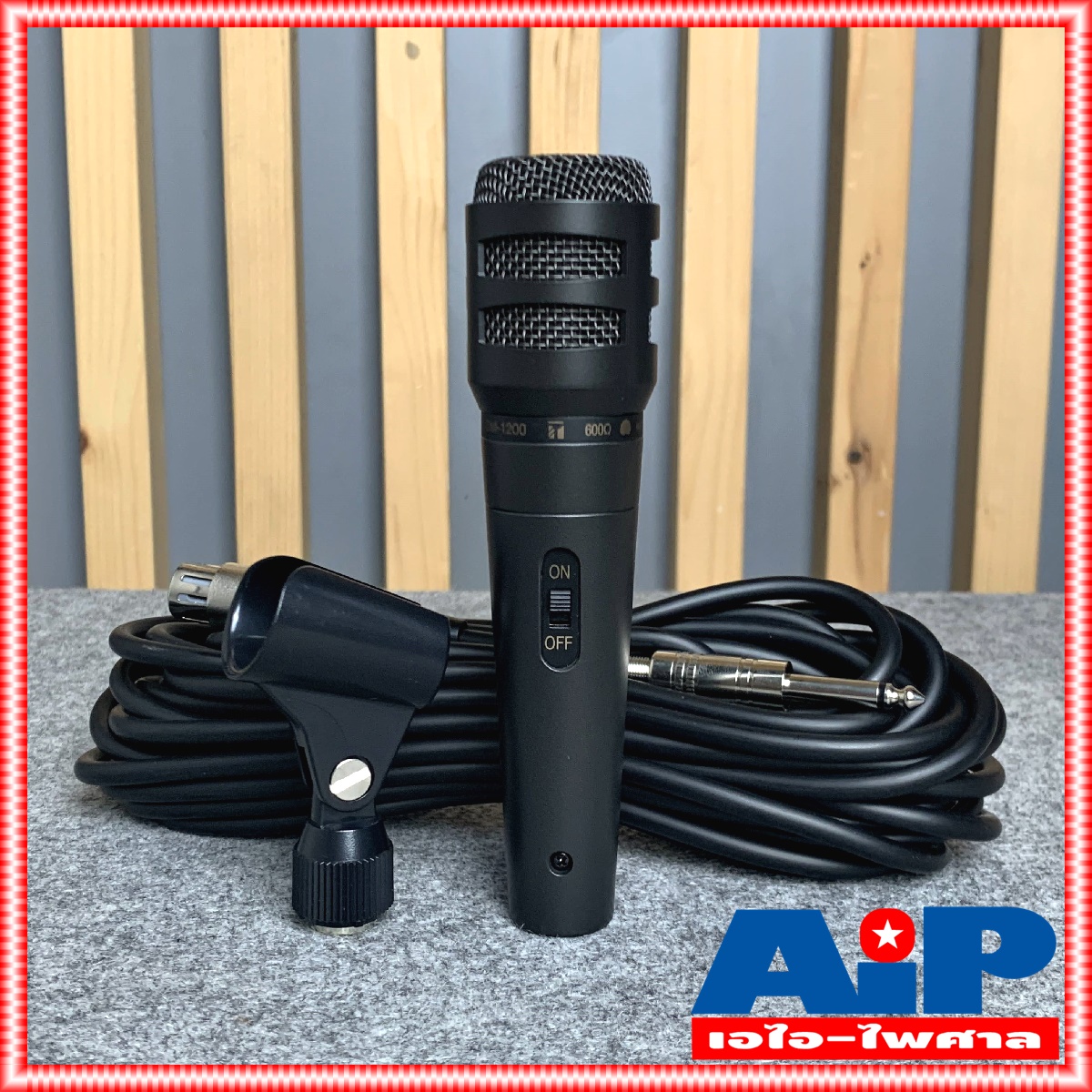 TOA DM-1200 ไมค์สาย ไมโครโฟนไดนามิค ไมค์พร้อมสาย Mic ไมค์TOA DM1200 DM 1200 โตอะ เอไอ-ไพศาล