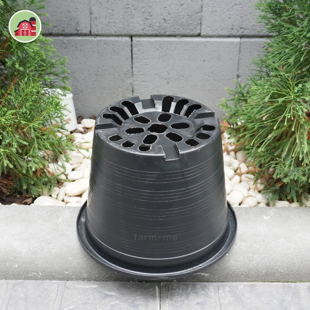 กระถางต้นไม้ กลมดำ เบอร์9