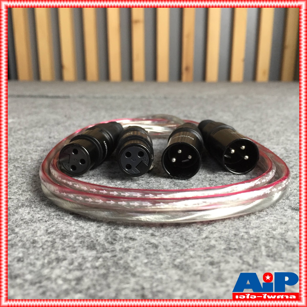 1เมตร DYNACOM สายP.CANNON-J.CANNONข้างละ2หัว 1M J2049 สายใส สายสัญญาณเสียง XLR-XLR ผู้เมีย คู่ยาว 1เมตร XLRจะมีสีเงินและสีดำขึ้นกับล็อตการผลิต