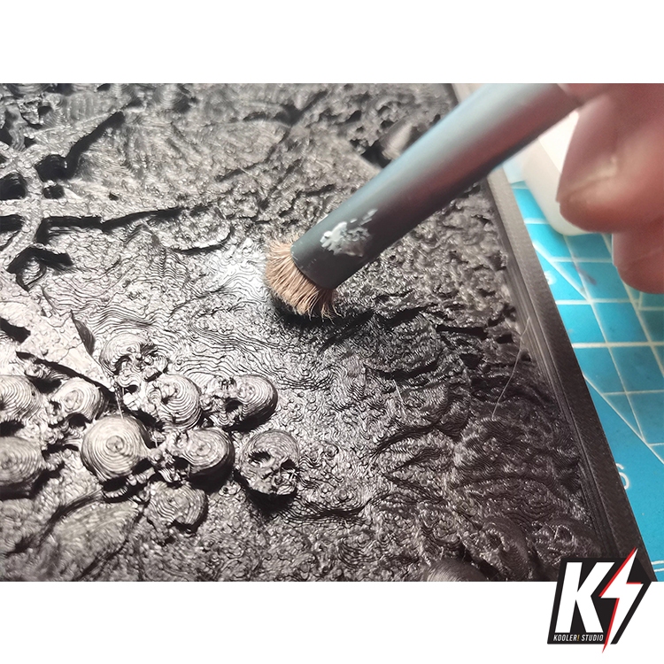 ถาด Drybrush มี 3 แบบ สำหรับทำสี Effect #3DPrint