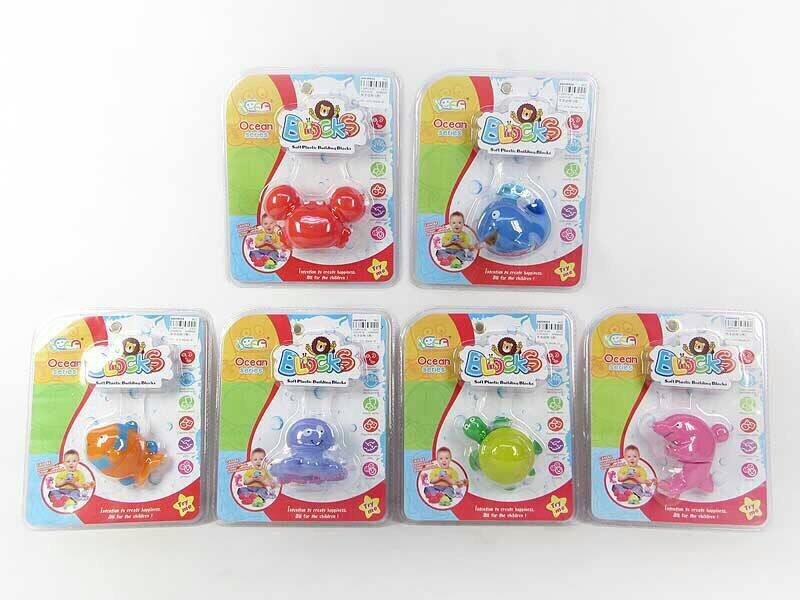 D77B ของเล่นสัตว์ทะเลยางบีบถอดประกอบ ปลายางบีบ งานน่ารัก ชิ้นละ (ของหมด)