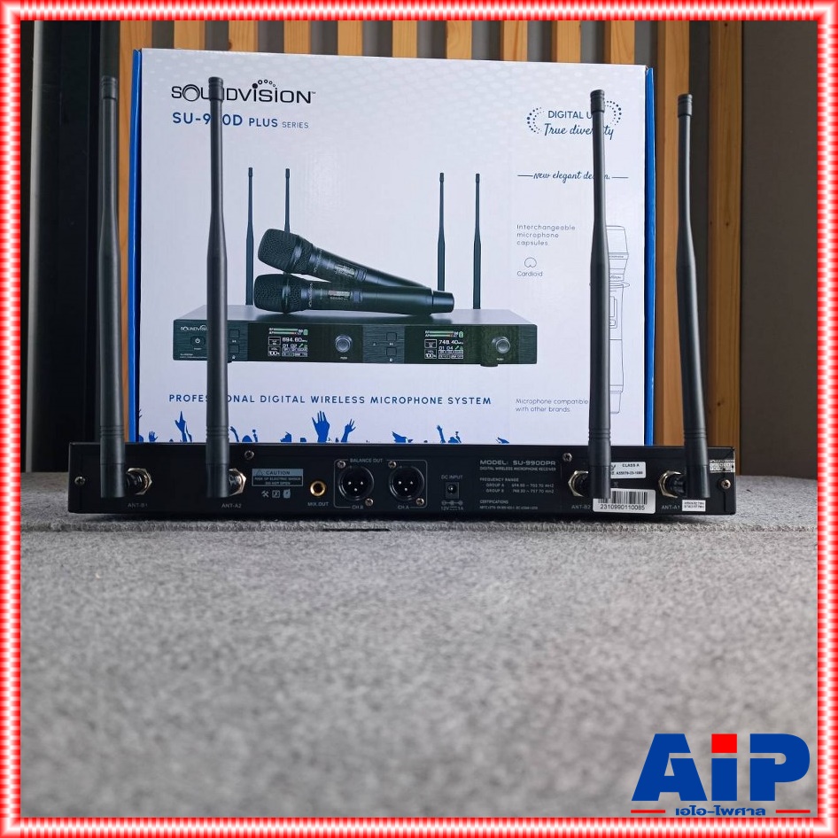 SOUNDVISION SU-990D/HTP PLUS ไมค์ลอยถือคู่ ไมโครโฟนไร้สายการใช้งานในย่าน UHF 694.4 – 702.7 และ 748.3 – 757.7 MHz SU 990D/HT SU990D/HT เอไอ-ไพศาล
