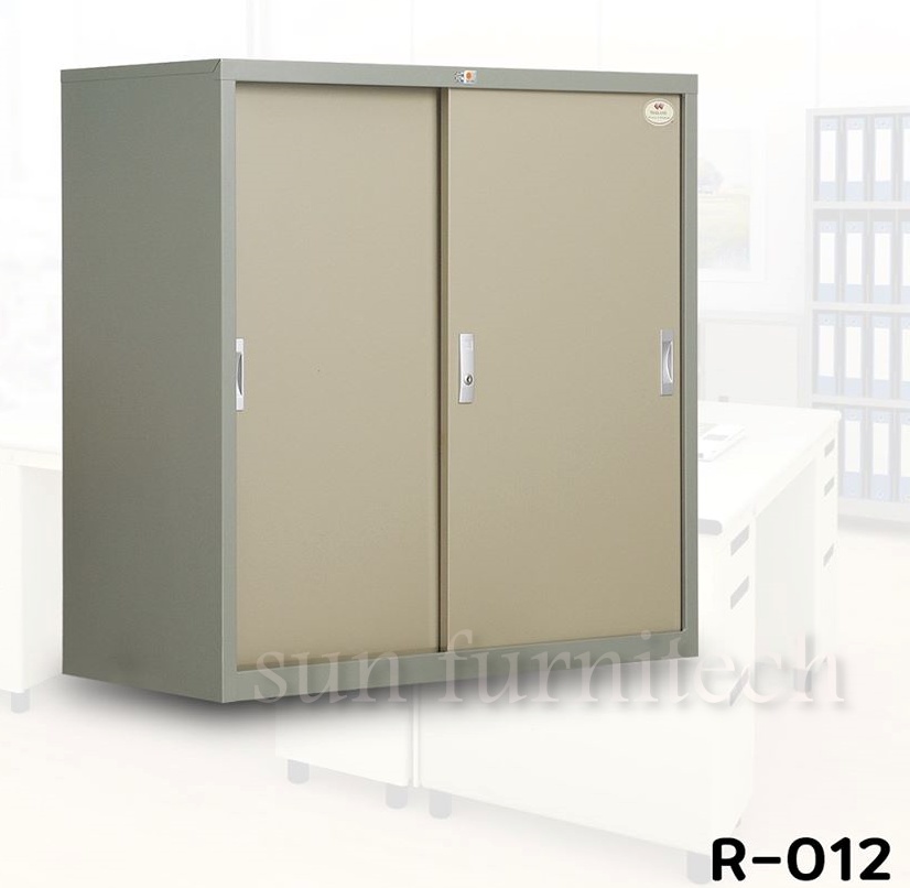 ตู้เอกสารบานเลื่อนทึบเตี้ย 3 ฟุต, ตู้เอกสารเตี้ยบานเลื่อนทึบ, ตู้เอกสารเตี้ยบานเลื่อนทึบ ขนาด 3 ฟุต Taiyo รุ่น R-012T Taiyo รุ่น R-012