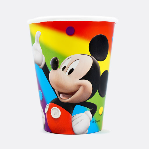 SC-1007 แก้วกระดาษมิกกี้เม้าส์ ลิขสิทธิ์ถูกต้อง 9 oz แพ็คละ 6 ใบ แพ็คละ