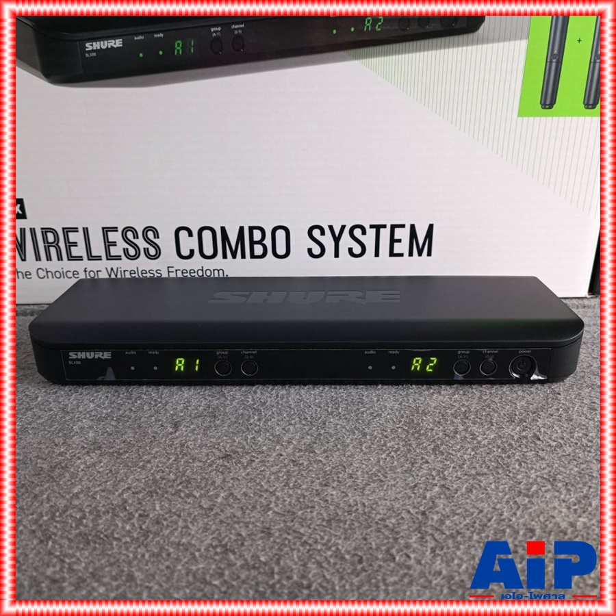 SHURE BLX288TH/SM58-Q12 ไมค์ลอยคู่ ไมโครโฟนไร้สายแบบมือถือคู่ ชนิด Dynamic คลื่นความถี่ 748-758MHz BLX 288 TH / SM 58 Q 12 BLX288TH/SM58Q12 เอไอ-ไพศาล +++