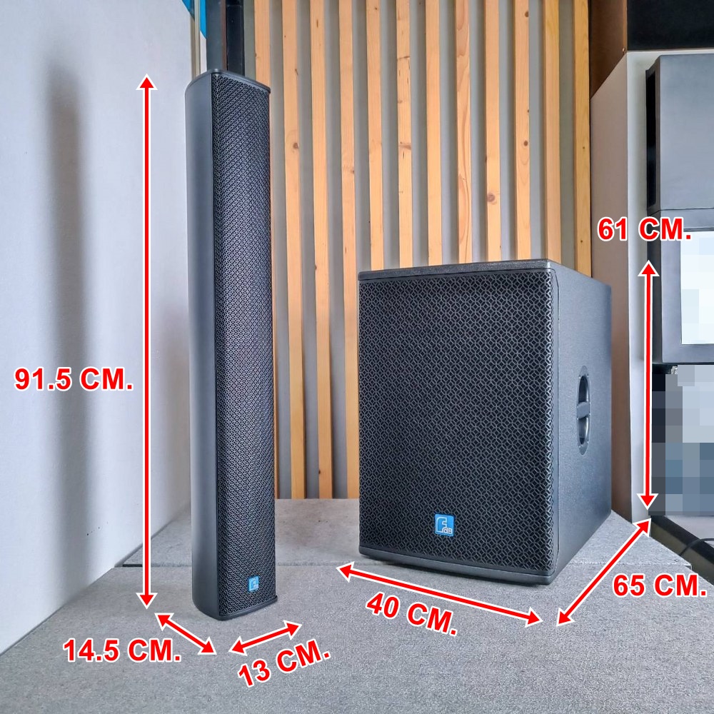 FDB K-15BAS + K4 ชุดลำโพงคอลัมน์ มีแอมป์ในตัว ลำโพงคอลัมน์แอคทีฟ 6×4 นิ้ว ซับ 15 นิ้ว K 15BAS K4 K15BASK4 เอไอ-ไพศาล