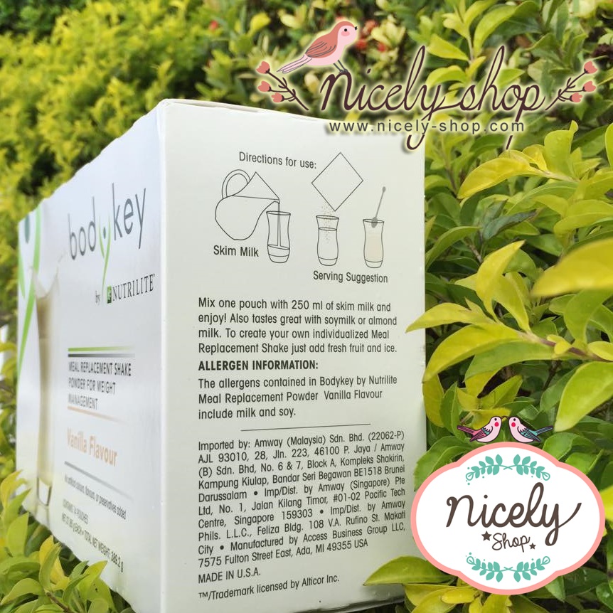 บอดี้คีย์ bodykey กลิ่นวานิลลา ผลิตภัณฑ์เสริมอาหารช่วยเติมเต็มช่องว่างของสารอาหารที่อาจขาดหายไปในช่วงลดน้ำหนัก