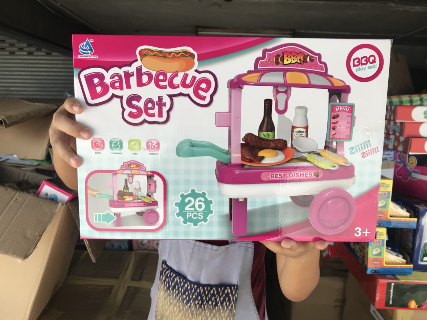 CF8617 ของเล่นเด็กชุดครัวรถเข็น ครัวของเล่น รถเข็นครัวจำลอง ปลีกกล่องละ