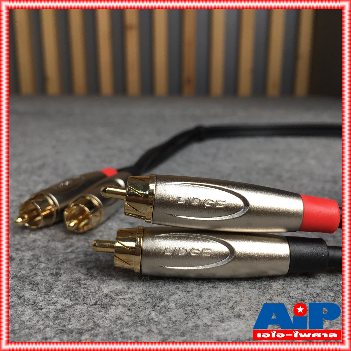 ยาว1เมตร สายRCA4หัว LIDGE YM387B สายสัญญาณ RCA2หัว ออก RCA 2หัว รุ่น YM 387 B สายสัญญาณเสียง RCA x2 - RCA x2