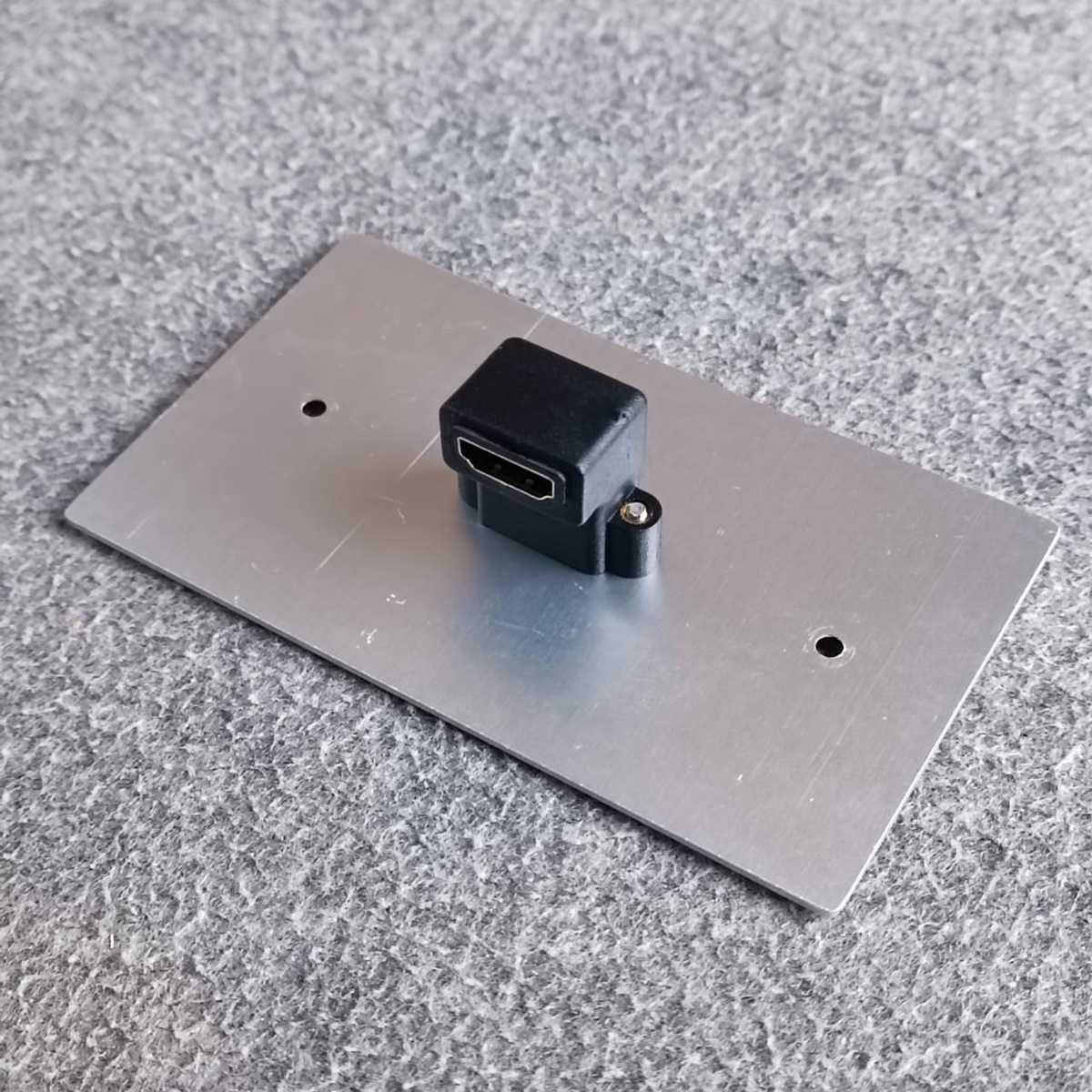 (1ชุด)Amphenol AMW-HDMI-01PR แผ่นเพลท HDMI 1 Port สายเข้าแบบงอ แผ่นสแตนเลส HDMI หน้ากากHDMIแบบติดพนัง เอไอ-ไพศาล