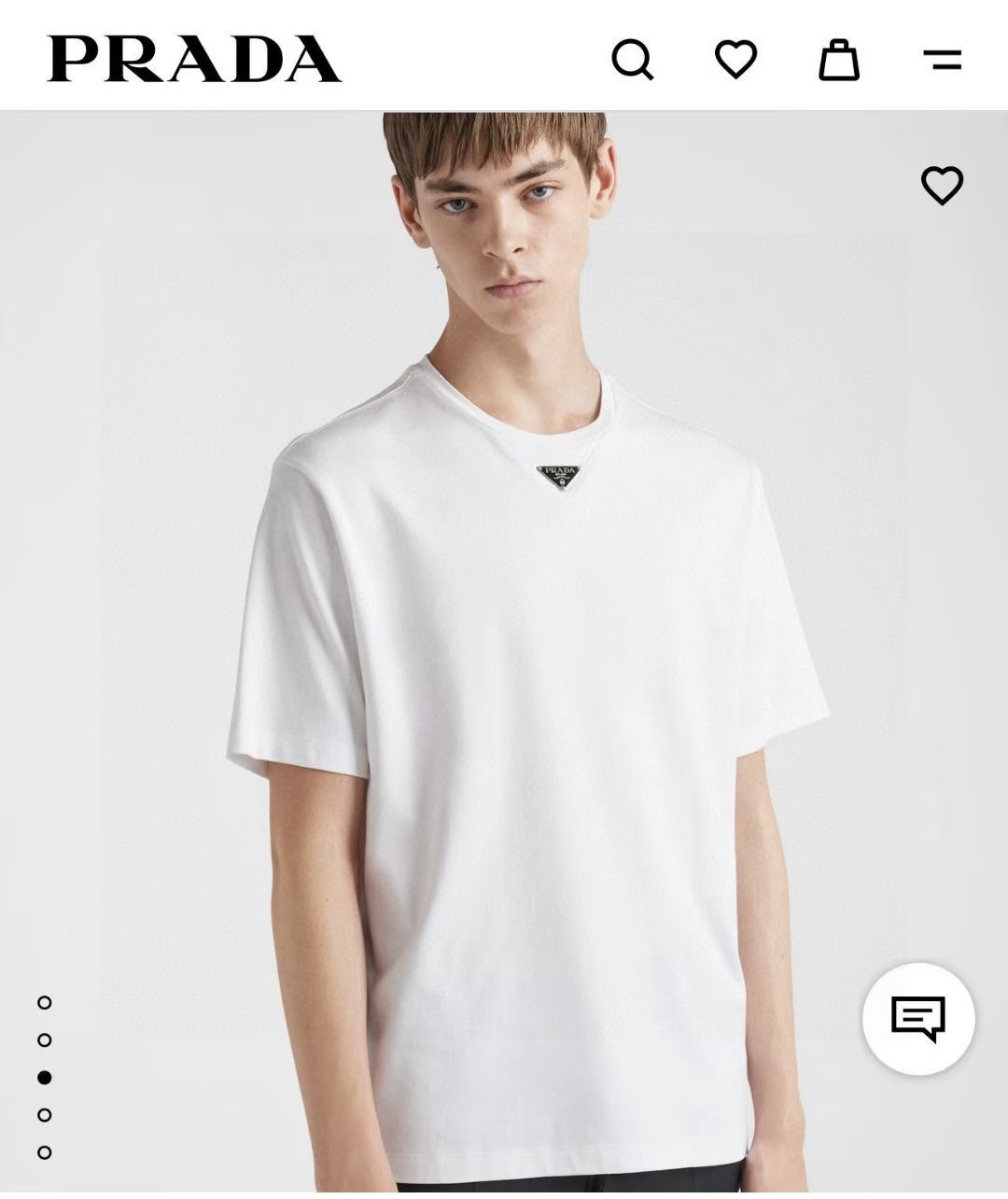 do** เสื้อยืด Prada ผ้า Cotton ติดโลโก้ มี 3 สี ผ้าสำหรับหน้าร้อน สินค้าใหม่ ของแท้