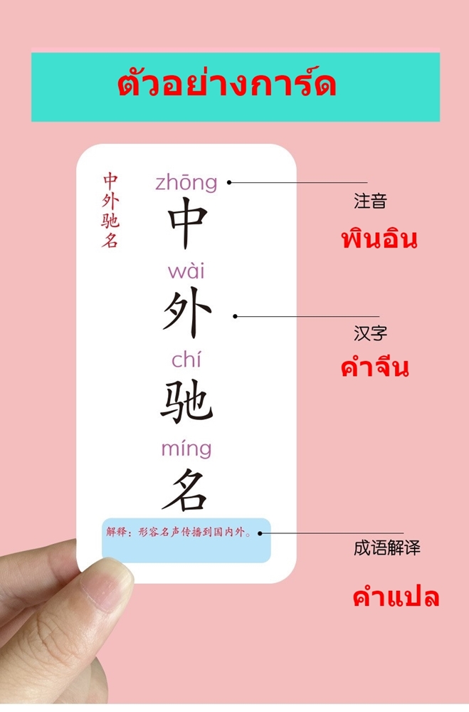 เกมส์ต่อคำสำนวนจีน 160ใบ