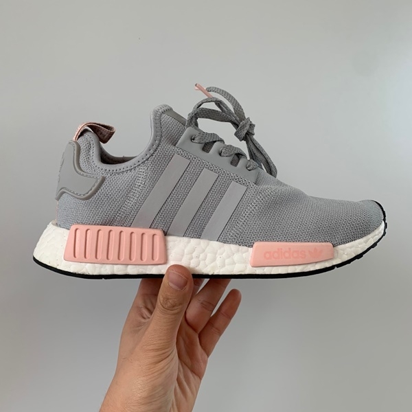 ADIDAS NMD R1 Grey/Pink สีโซน UK ปลั๊กชมพู (ของใหม่ Shoes Case)