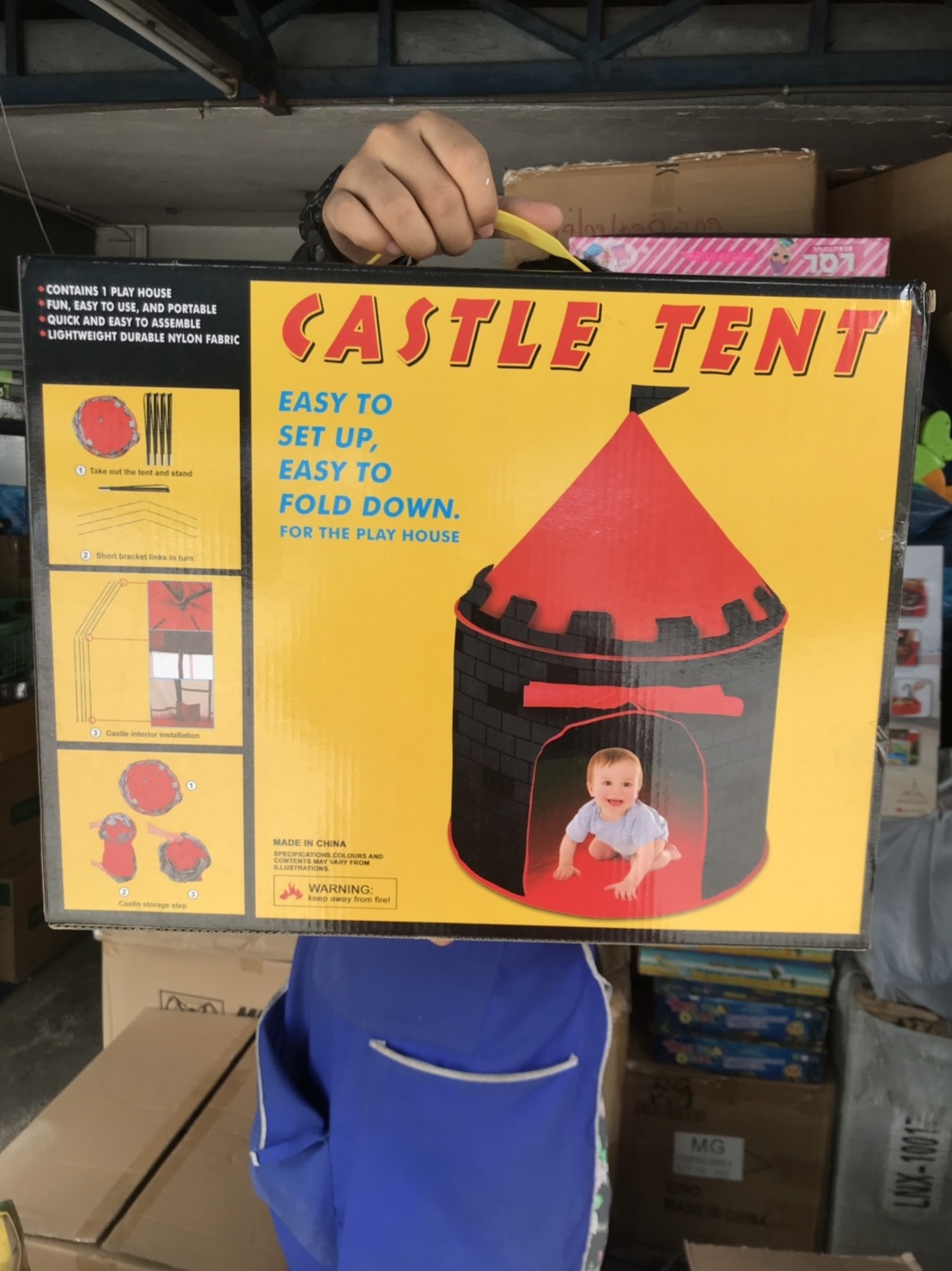 LA007372 ของเล่นเด็กเต๊นท์ปราสาท เต็นท์เด็ก เต้นท์ปราสาท มีเสียง ชิ้นละ