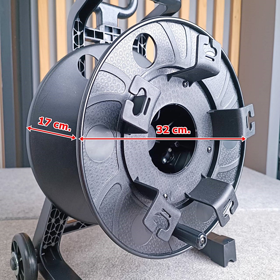 LIDGE YM-421 ล้อสายไฟ โรลม้วนสายไฟ ล้อเก็บสายไฟเปล่า+ล้อลาก YM421 YM 421 ล้อม้วนเก็บสายไฟ เอไอ-ไพศาล