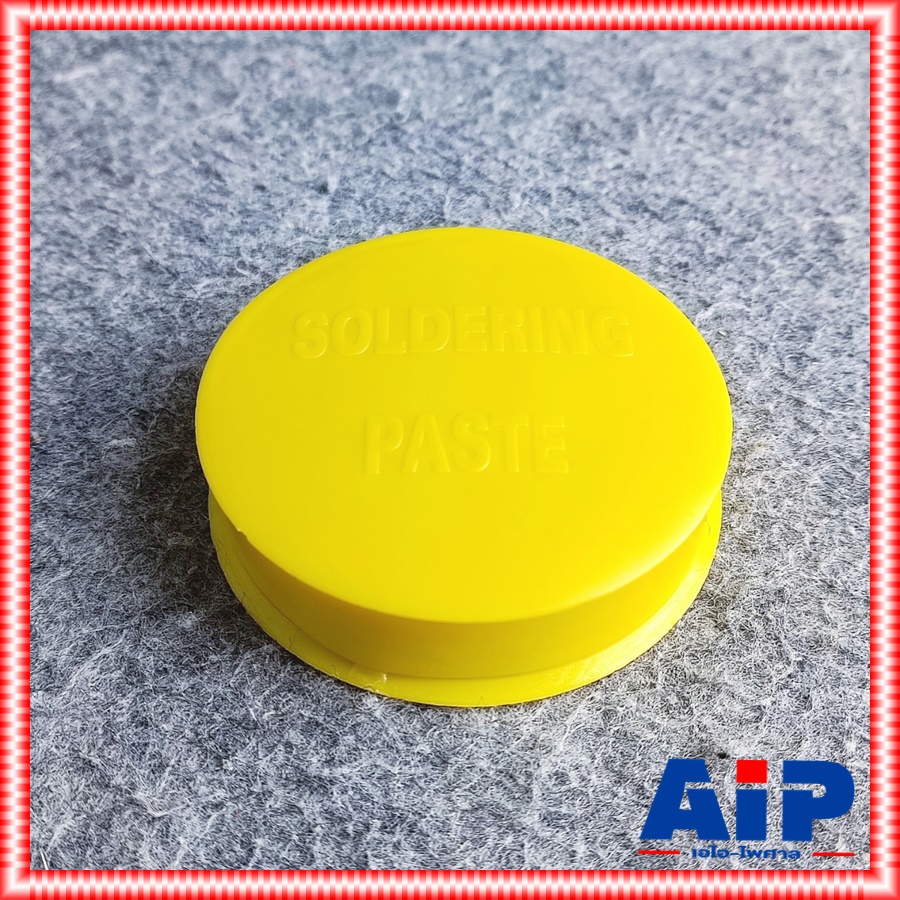 1ตลับ ฟักไซด์ หรือ ฟลักซ์ น้ำยาประสานสำหรับบัดกรี ( Flux or Soldering Paste ) ตลับสีเหลือง A2 ใช้ร่วมกับ ตะกั่ว งาน บัดกรี