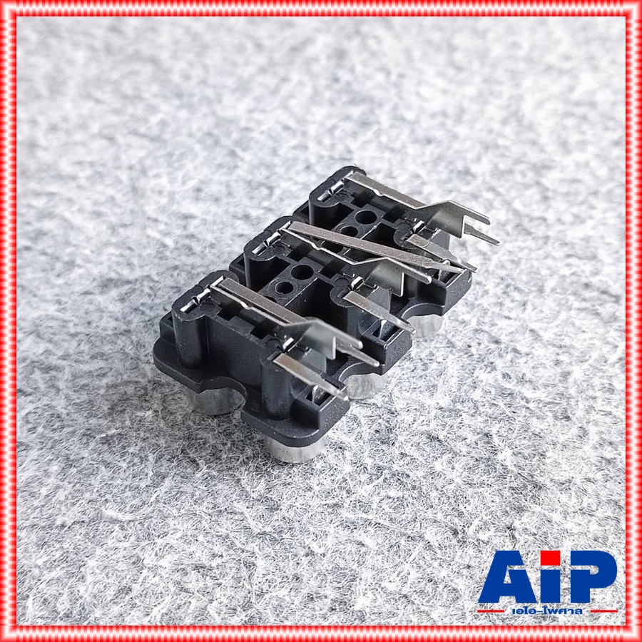 แจ็คRCA 6รู ติดแท่นลงปริ้นซ์ สีดำ 912R602 แจ็คอาร์ซีเอตัวเมีย J.RCAติดแท่น เอไอ-ไพศาล