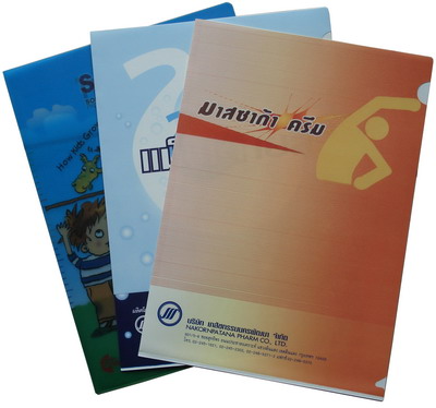 แฟ้มสอดพลาสติก PVC พิมพ์ลายได้