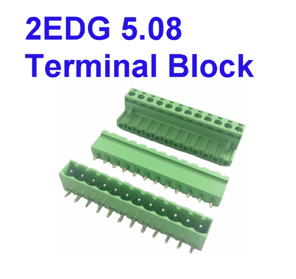 2EDG-5.08mm - 2P 3P 4P 5P 6P 8P Plug Screw Terminal Block (Male+Female) Right Angle