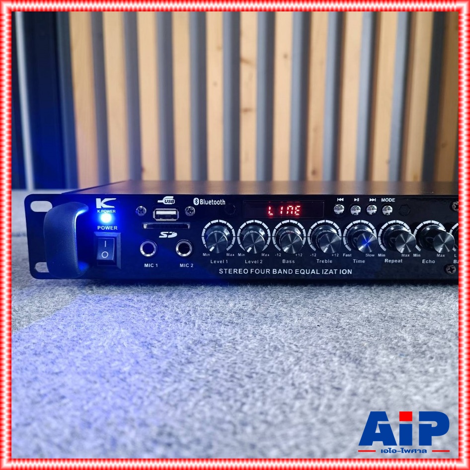 K.POWER K-009 ปรี USB บูลทูธ ปรีคาราโอเกะ ปรีแอมป์ ผสมสัญญานเสียง มี Bluetooth USB SD Card ปรี เคพาวเวอร์ ( K-Power ) รุ่นK 009 K009 เอไอ-ไพศาล