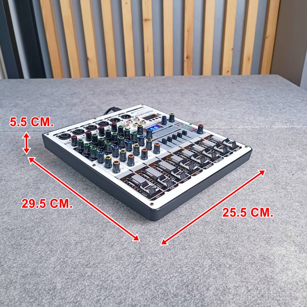 MICROTECH MT-8S II mixer มิกเซอร์ 8 ช่อง รุ่นใหม่ รองรับบลูทูธ พร้อมจอแสดงผล ไมโครเทค MT 8 S mt8s เอไอ-ไพศาล