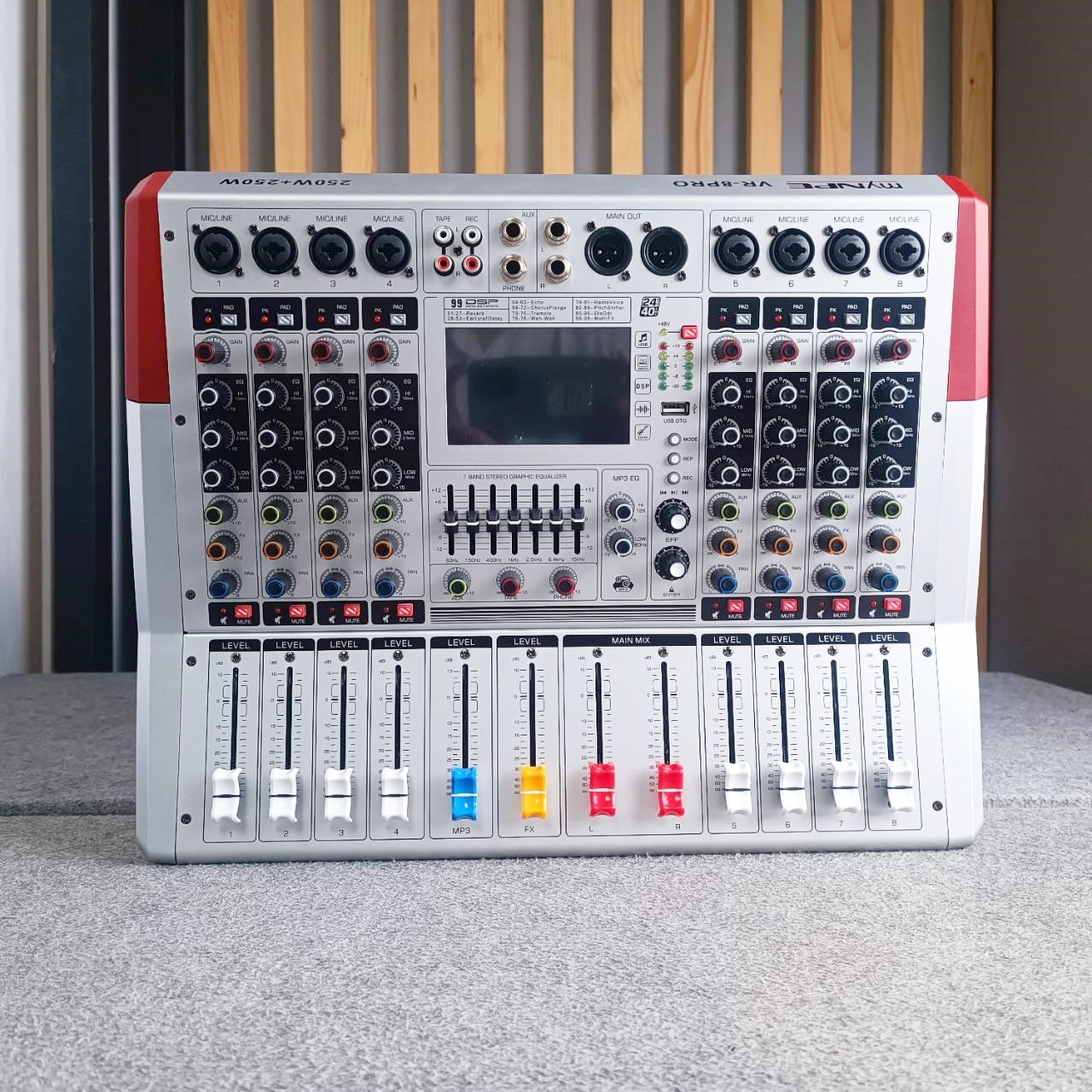 MYNPE VR-8PRO POWER MIXER (Stereo Power Mixer 8Ch 250วัตต์ x2) VR8PRO VR 8PRO เอไอ-ไพศาล