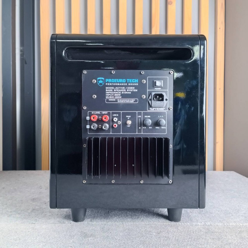 PROEUROTECH ACTIVE-123SW ตู้ซับมีขยาย ACTIVE 123SW ACTIVE123SW ตู้ลำโพงซับวูฟเฟอร์ Active Speaker 12นิ้ว เอไอ-ไพศาล
