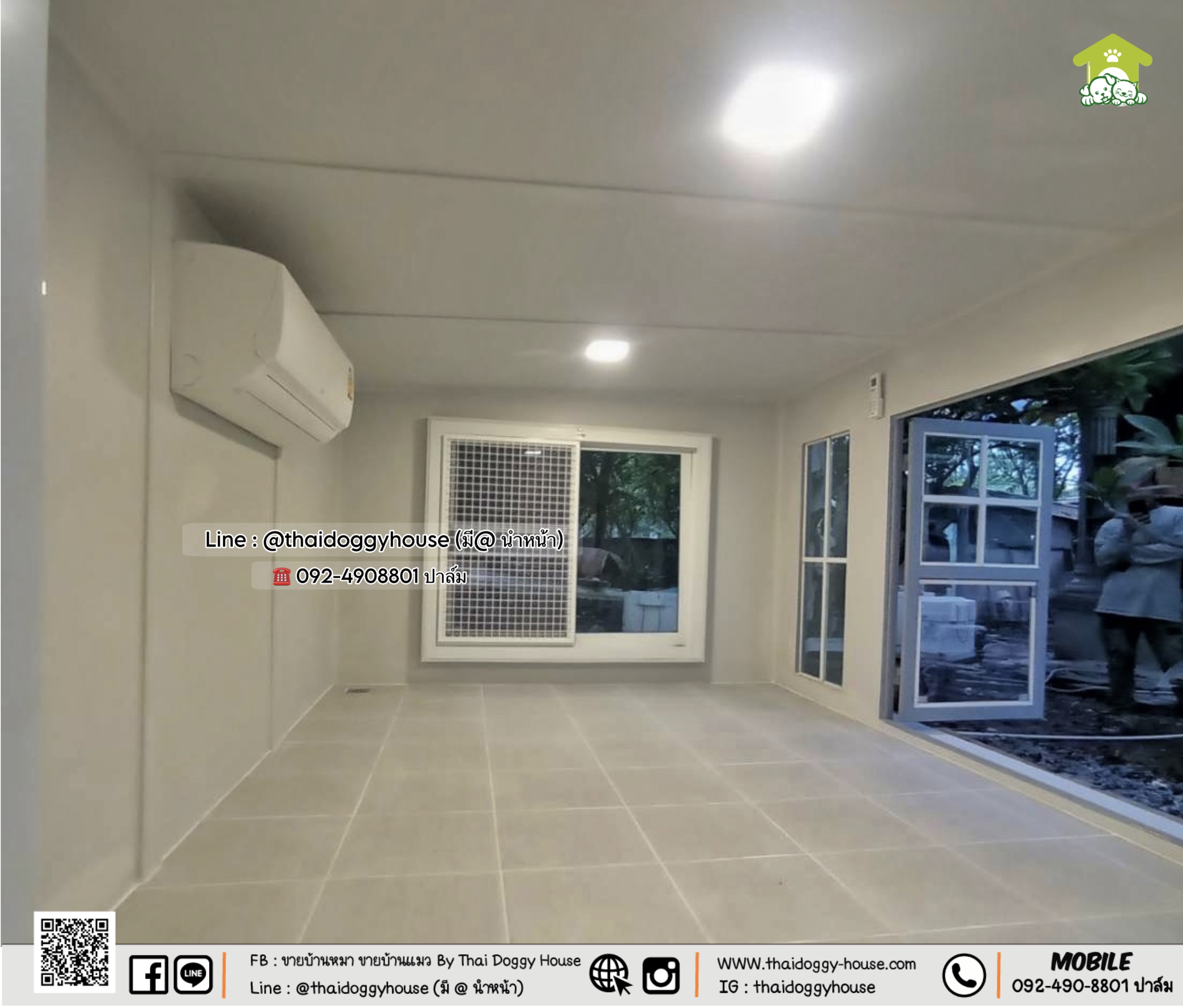 บ้านหมา บ้านแมว " 𝐁𝐎𝐗 𝐒𝐓𝐘𝐋𝐄 𝐁𝐘 𝐓𝐇𝐀𝐈 𝐃𝐎𝐆𝐆𝐘 𝐇𝐎𝐔𝐒𝐄 แบบติดแอร์