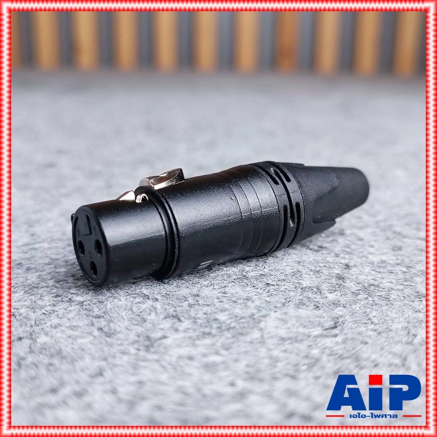 1ตัว MITSUMI 912C16EX XLRเมีย ดำขั้วทอง สีดำ ปลั๊กตัวเมีย แจ๊ค แคนนอน XLR ตัวเมีย 3 ขา สำหรับเข้าสาย เอไอ-ไพศาล