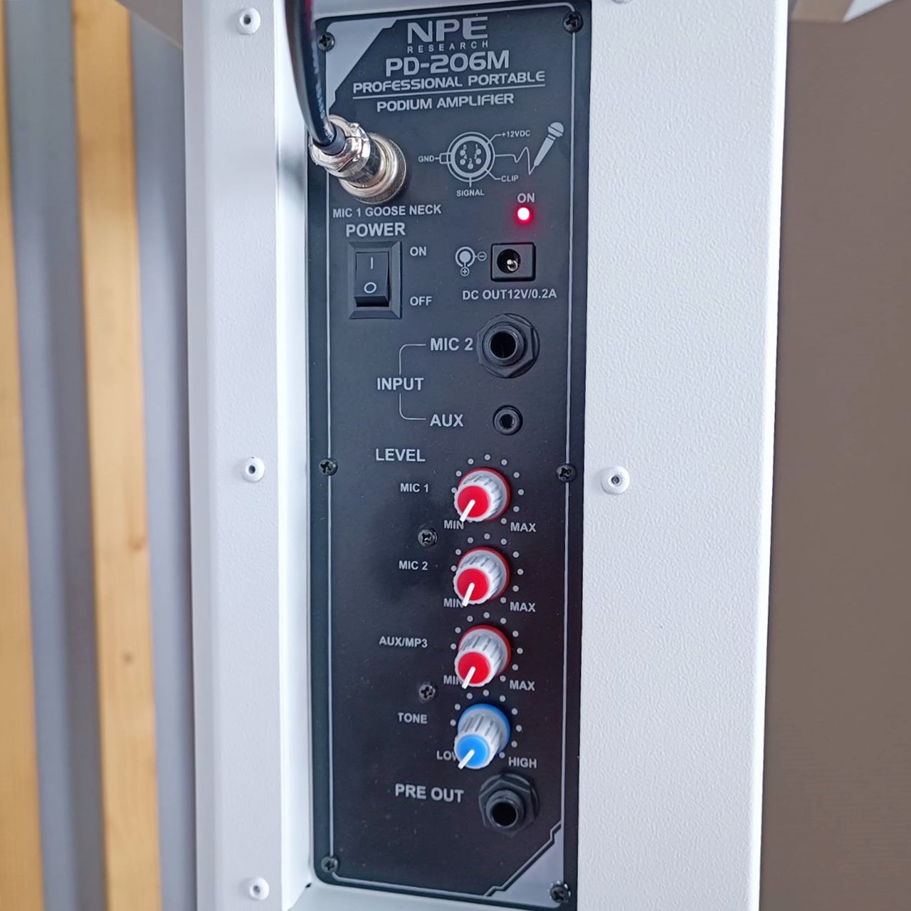 NPE PD-206M PODIUM AMPLIFIER ใช้สำหรับการประชุม บรรยาย พร้อมลำโพงในตัว PD206M PD 206 M เอไอ-ไพศาล