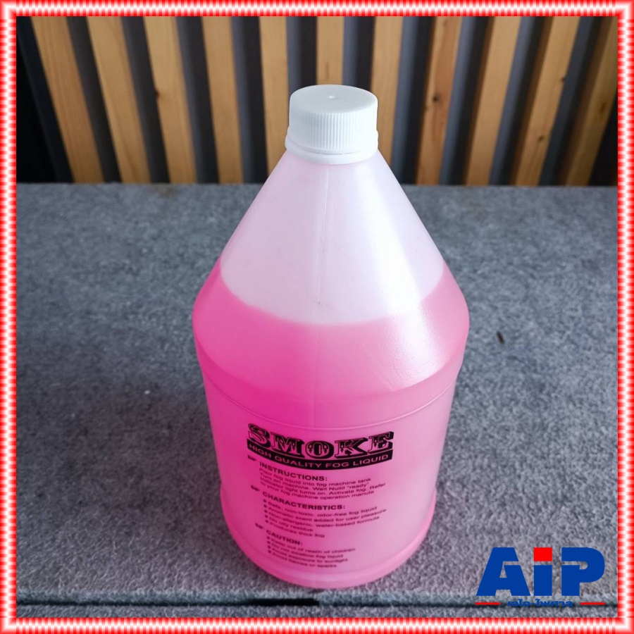 น้ำยาสโมค สีชมพู สีชมพูกลิ่นสตอบอรี่ น้ำยาเครื่องสโมค Smoke 1 แกลอน 4 ลิตร Fog machine oil ทำควัน พ่นควัน กลิ่นหอม ไม่เหม็น สำหรับเครื่องทำควัน เอไอ-ไพศาล