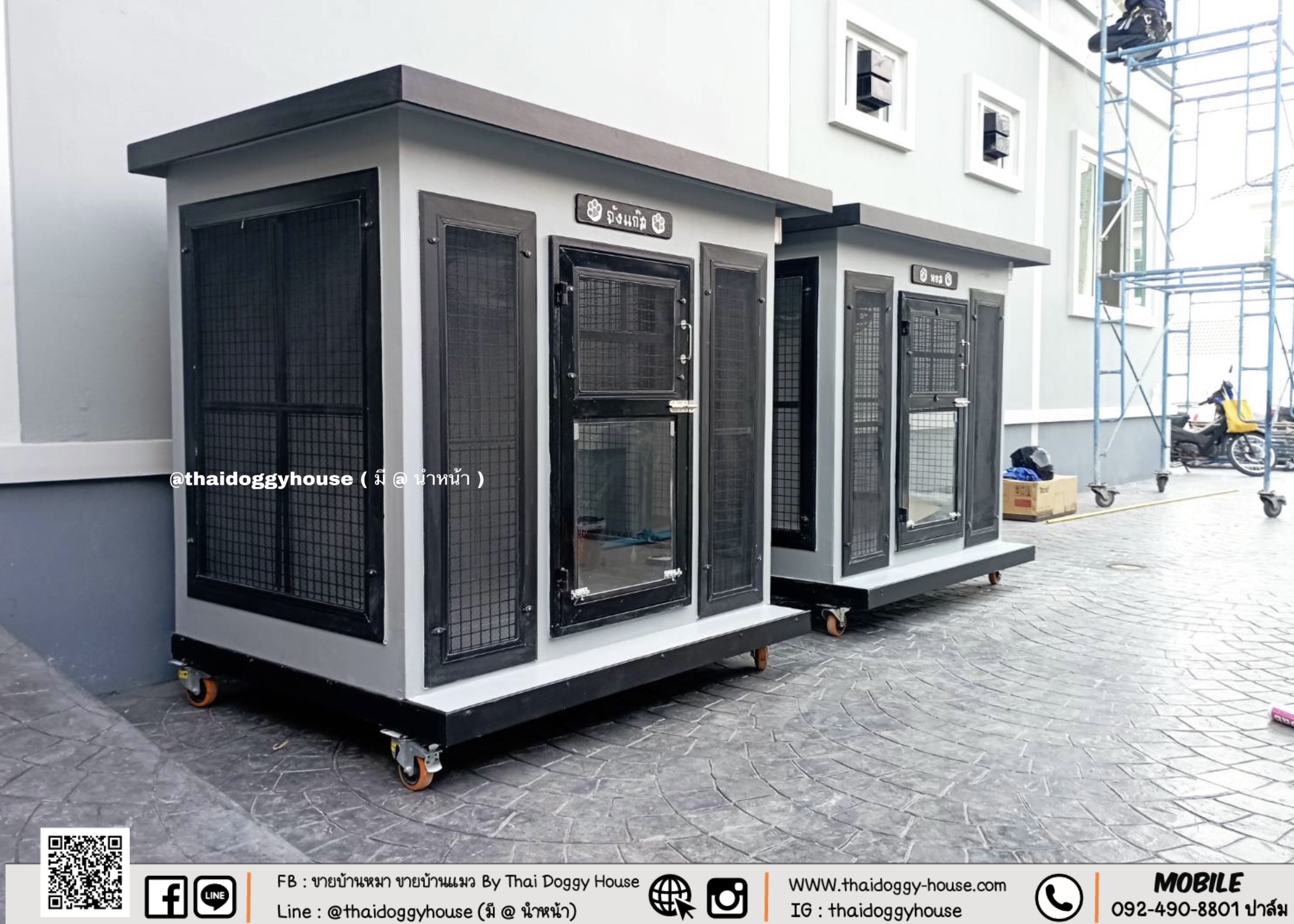 บ้านหมา บ้านแมว " 𝗕𝗢𝗫 𝗦𝗧𝗬𝗟𝗘 " 🐶 🥰 แบบขายดีที่สุดดดดด ‼️ ตะแกรงเหล็ก+ มุ้งลวด