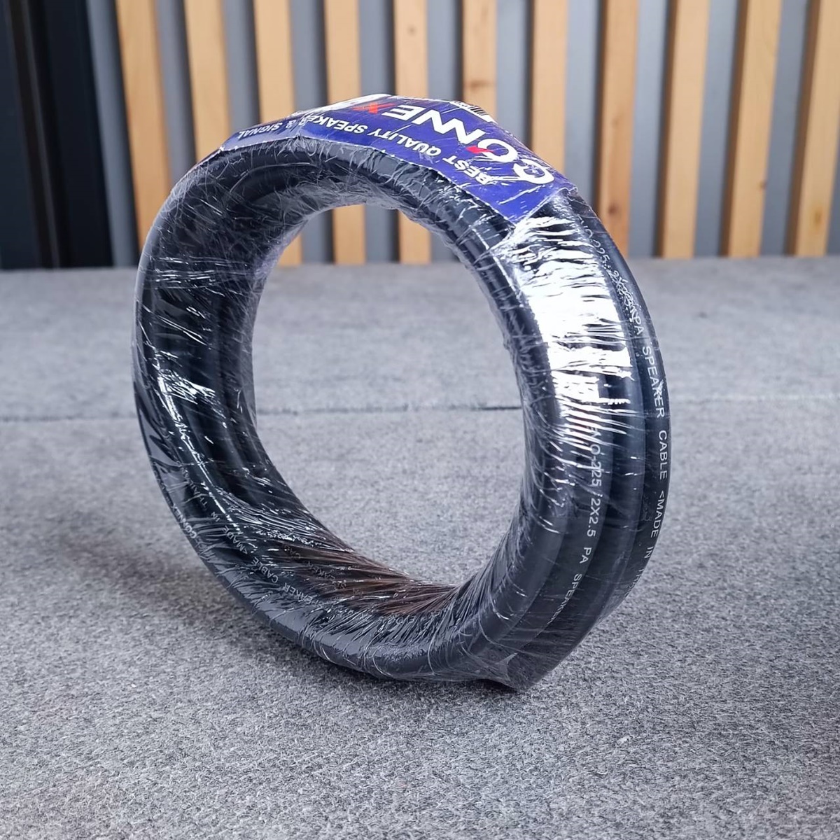 ขด5เมตร CONNEX EVO-225 2x2.5mm สายลำโพง กลมดำ ขนาด2.5mm. สายลำโพงกลางแจ้ง EVO225 EVO 225 ทองแดงแท้ เอไอ-ไพศาล