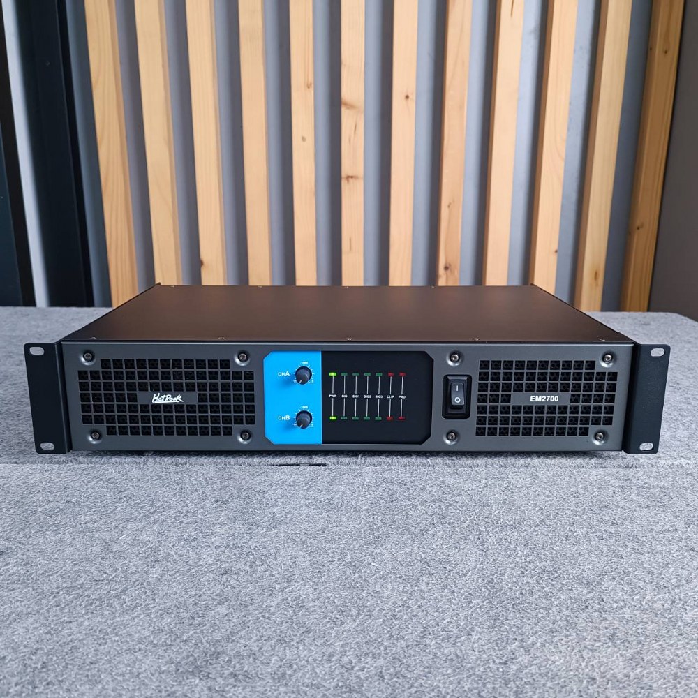 HOTROCK EM-2700 POWERAMP เพาเวอร์แอมป์ 2 แชนแนล กำลังขับ 600 วัตต์ที่ 8 โอห์ม EM 2700 EM2700 เอไอ-ไพศาล
