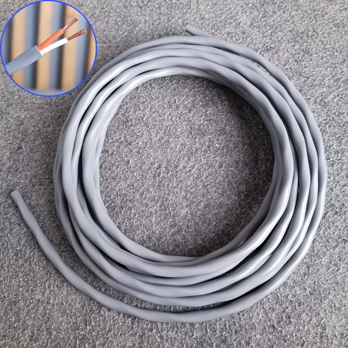 ขด5เมตร สายลำโพงCANARE 2S7F 16AWG สีเทา สายลำโพง2คอร์ ขนาด16awg ทองแดงแท้ Canare Speaker Cable 2S7F เอไอ-ไพศาล