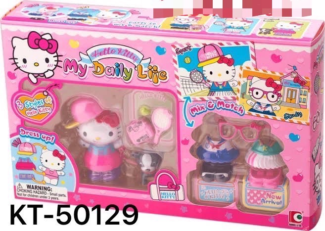 KT-50129 ของเล่นเด็กคิตตี้ ชุดเฮลโลคิตตี้เดลี่ไลฟ์ ลิขสิทธิ์ถุกต้อง ปลีกชิ้นละ