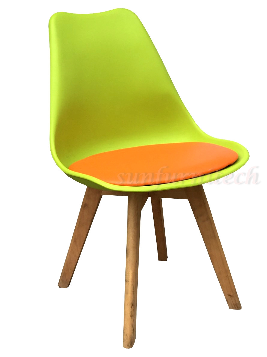 เก้าอี้พลาสติก, เก้าอี้แฟชั่น, เก้าอี้โมเดิร์น, เก้าอี้ร้านอาหาร ขาไม้ VC รุ่น VC-929