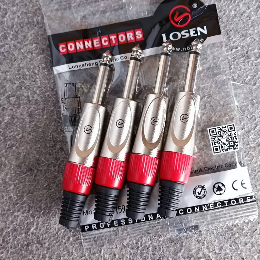 แพ็ค4อัน ลดล้างสต็อค LOSEN LC3104 ปลั๊กไมค์ MONO ปลั๊กไมค์โมโน แจ็คไมค์MONOตัวผู้ โฟนโมโน P.MIC MONO LC-3104 เอไอ-ไพศาล