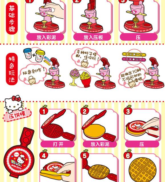 KT8606 แป้งโดว์ลายคิตตี้ ของแท้ (ของใหม่กล่องไม่สวย)