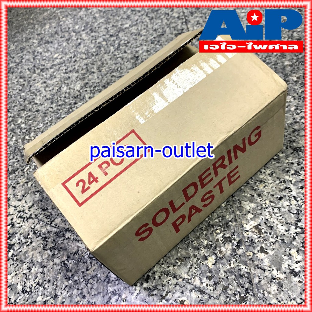 ยกกล่อง24ตลับ ฟักไซด์ หรือ ฟลักซ์ น้ำยาประสานสำหรับบัดกรี ( Flux or Soldering Paste ) ตลับสีแดง A1 ใช้ร่วมกับ ตะกั่ว