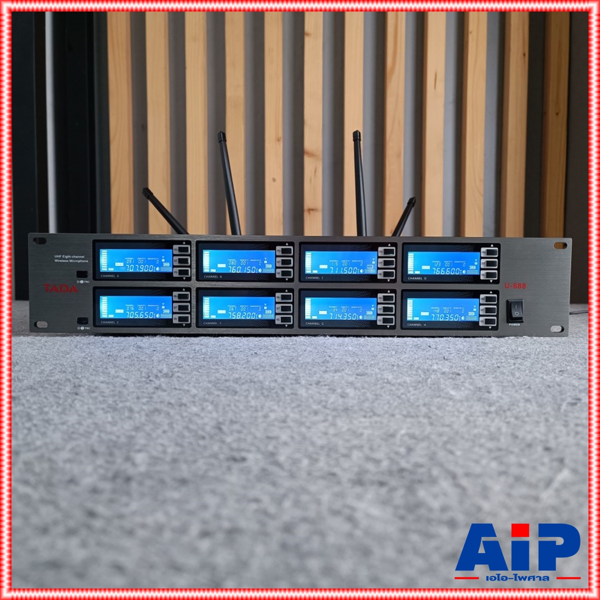 TADA U-888 ไมค์ตั้งโต๊ะไร้สาย 8ตัว UHF ธาดา U 888 U888 ไมค์ไร้สาย ไมค์ลอยตั้งโต๊ะ 8 ตัว + ตัวรับสัญญาณ 1 ตัว เอไอ-ไพศาล