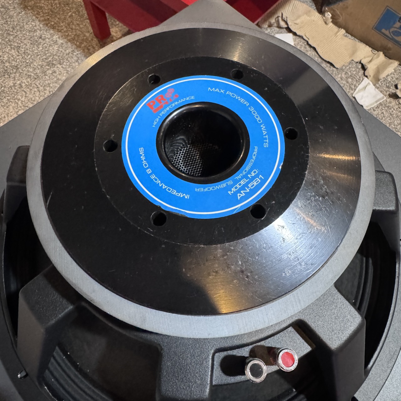 สินค้าเสียหายจากการขนส่ง วอยซ์เบียด PROPLUS AN-581 ลำโพง18นิ้ว โครงหล่อ 5/12/68