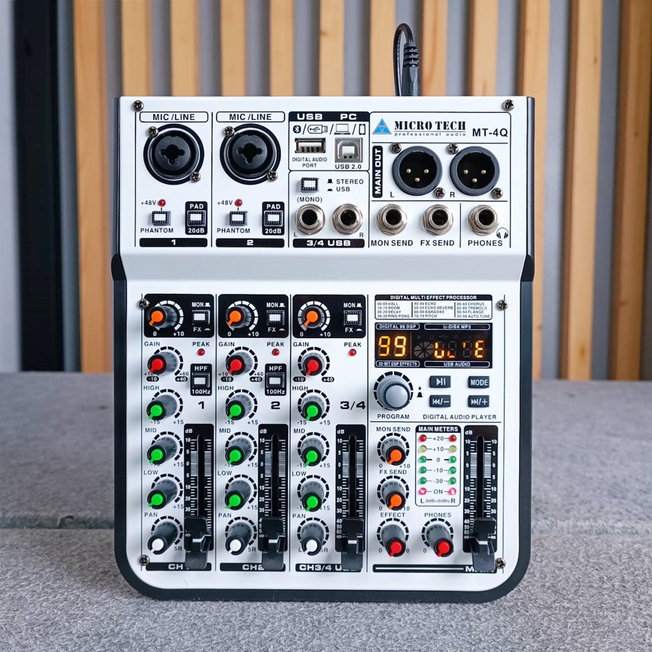 MICROTECH MT-4Q mixer มิกเซอร์ อนาล็อก เอฟเฟคแท้ บลูทูธ ไมโคร เทค MT 4Q MT4Q เอไอ-ไพศาล