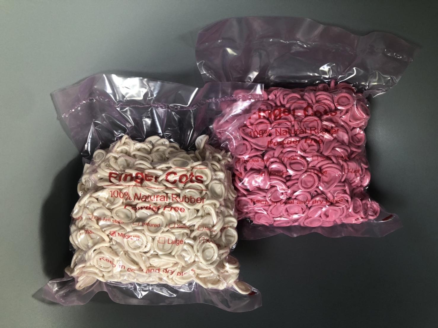 ถุงนิ้วยางธรรมชาติ สีขาว (Finger Cots)