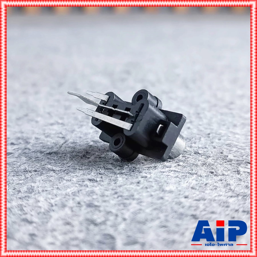 แจ็คRCA 2รู ติดแท่นลงปริ้นซ์ สีดำ 912R202 แจ็คอาร์ซีเอตัวเมีย JACK RCA ติดแท่น เอไอ-ไพศาล